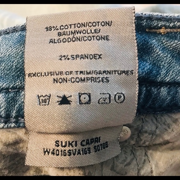 Silver Suki Capri Light Wash Cropped Denim Jeans Plus Size 22 - Picture 9 of 9